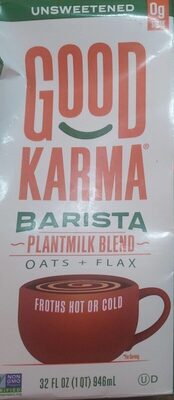 Unsweetened Barista Plantmilk Blend, Unsweetened