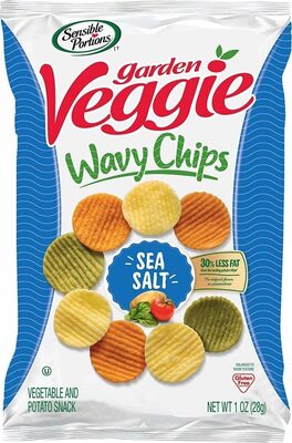 Sea Salt Potato And Vegetable Snack Wavy Chips, Sea Salt