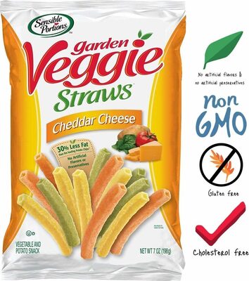 Garden Veggie Straws Cheddar Cheese Vegetable And Potato Snack, Cheese