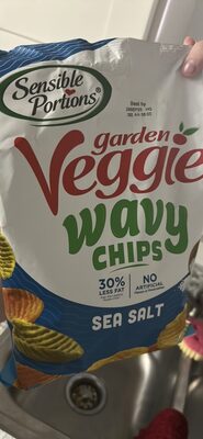 Sea Salt Wavy Chips Vegetable And Potato Snack, Sea Salt