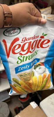 Sensible Portions, Garden Veggie Straws, Vegetable And Potato Snack, Zesty Ranch, Zesty Ranch
