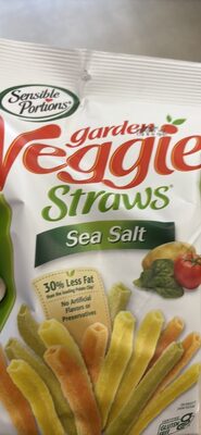 Garden Veggie Straws Vegetable And Potato Snack, Sea Salt