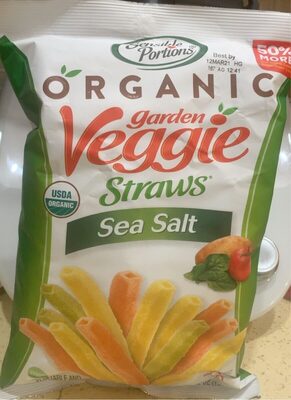 Organic Sea Salt Garden Veggie Straws Vegetable And Potato Snack, Sea Salt