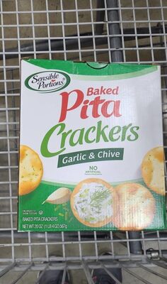 Garlic & Chive Baked Pita Crackers, Garlic & Chive