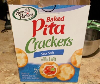 Sea Salt Baked Pita Crackers, Sea Salt
