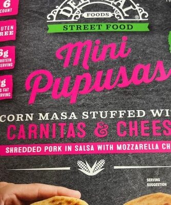 Street Food Corn Masa Stuffed With Carnitas And Cheese Mini Pupusas