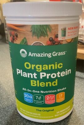 Organic Plant Protein Blend Complete Protein 20 G All-In-One Whole Food Nutrition Shake, The Original, The Original