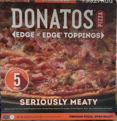 Seriously Meaty Famous Crispy Thin Crust  Smoked Provolone Cheese  Heritage-Recipe Pepperoni And Sausage  Uncured Pepperoni  Ham  Bacon  Grated Romano Premium Pizza, Seriously Meaty