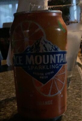 Orange Flavor Sparkling Natural Spring Water, Orange