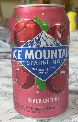 Black Cherry Flavor Sparkling Natural Spring Water, Black Cherry