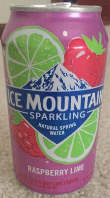 Raspberry Lime Flavor Sparkling Natural Spring Water, Raspberry Lime