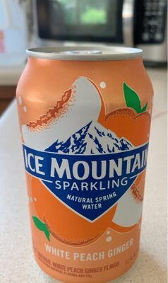 White Peach Ginger Flavor Sparkling Natural Spring Water, White Peach Ginger