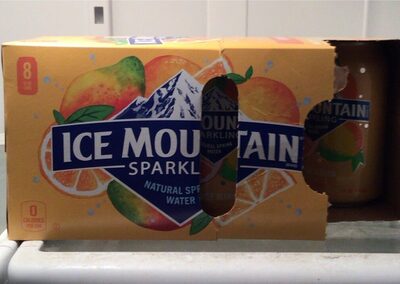 Orange Mango Flavor Sparkling Natural Spring Water, Orange Mango