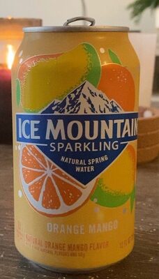Orange Mango Flavor Sparkling Natural Spring Water, Orange Mango