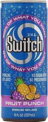 Fruit Punch Flavored Blend Of 7 Sparkling 100% Juice From Concentrate, Fruit Punch