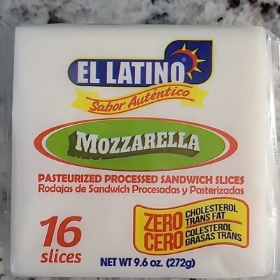 Mozzarella Pasteurized Processed Sandwich Slices, Mozzarella