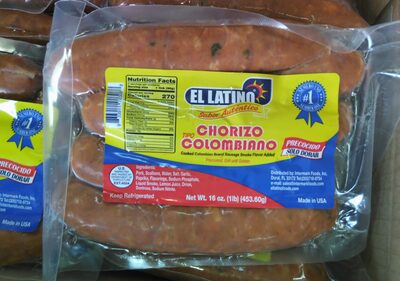Chorizo Colombiano Cooked Colombian Brand Sausage, Chorizo Colombiano