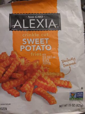 Crinkle Cut Sweet Potato Fries With Sea Salt And Black Pepper, Sea Salt And Black Pepper