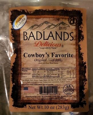 Original Cowboy's Favorite Beef Jerky, Original