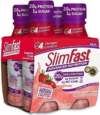 Strawberries & Cream Meal Replacement Shake, Strawberries; Cream