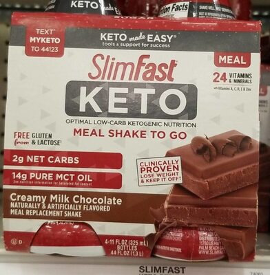 Keto Meal Replacement Shake, Creamy Milk Chocolate, Creamy Milk Chocolate