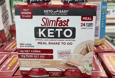 Vanilla Cream Flavored Keto Meal Replacement Shake, Vanilla Cream