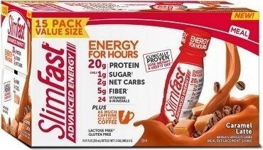 Caramel Latte Flavored Advanced Energy Meal Replacement Shake, Caramel Latte