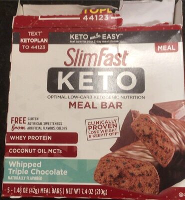 Keto Fat Bomb Meal Replacement Bars, Whipped Triple Chocolate, Whipped Triple Chocolate
