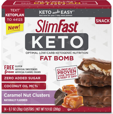 Keto Fat Bomb Snack Clusters, Caramel Nuts & Chocolate, Caramel Nuts & Chocolate