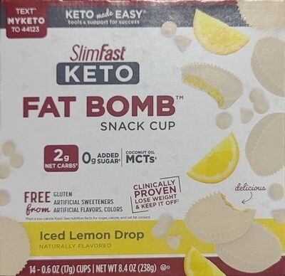 Keto Fat Bomb Snack Cups, Iced Lemon Drop, Iced Lemon Drop