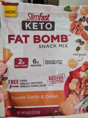 Gouda Garlic & Onion Flavored Keto Fat Bomb Snack Mix, Gouda Garlic & Onion