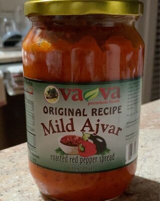 Mild Ajvar Roasted Red Pepper Spread, Mild Ajvar