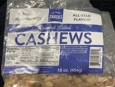 Roasted Salted Cashews, Roasted Salted