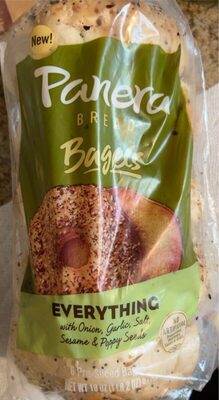Everything With Onion, Garlic, Salt, Sesame & Poppy Seeds Pre-Sliced Bagels, Everything