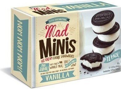 Vanilla Ice Cream Cookie Sandwiches, Vanilla