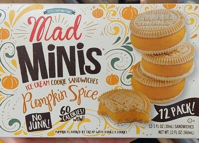 Pumpkin Spice Flavored Ice Cream Cookie Sandwiches, Pumpkin Spice