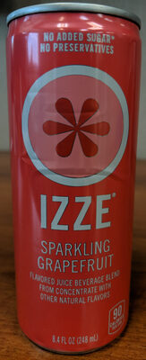Izze Sparkling Grapefruit Juice Beverage  8.4 Fluid Ounce Aluminum Can