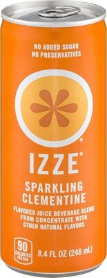 Izze Sparkling Clementine Water Beverage 8.4 Fluid Ounce Aluminum Can