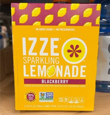 Blackberry Flavored Sparkling Lemonade Juice Beverage Blend From Concentrate, Blackberry