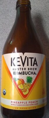 Pineapple Peach Flavored Master Brew Kombucha, Pineapple Peach