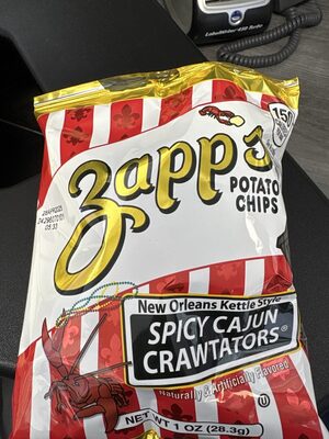 New Orleans Kettle Style Spicy Cajun Crawtators Potato Chips, Spicy Cajun Crawtators