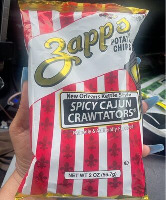 New Orleans Kettle Style Spicy Cajun Crawtators Potato Chips, Spicy Cajun Crawtators