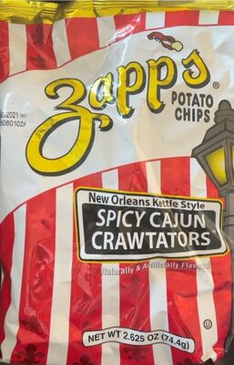 Spicy Cajun Crawtators New Orleans Kettle Style Potato Chips, Spicy Cajun Crawtators