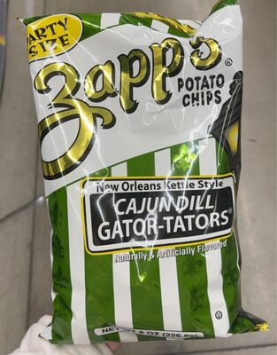 New Orleans Kettle Style Cajun Dill Gator-Tators Potato Chips, Cajun Dill Gator-Tators