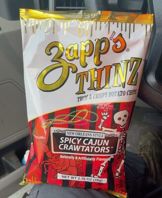 Spicy Cajun Crawtators Flavord Thin & Crispy Potato Chips, Spicy Cajun Crawtators