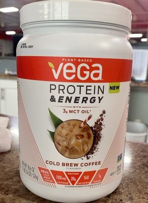 Cold Brew Coffee Flavored Protein & Energy With 3G Mct Oil Drink Mix, Cold Brew Coffee