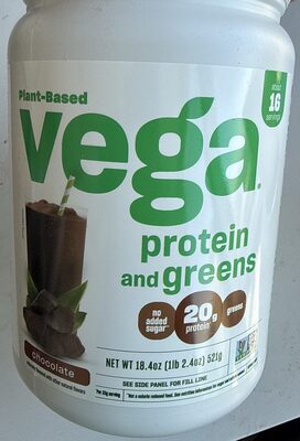 Chocolate Flavored Protein & Greens Drink Mix, Chocolate