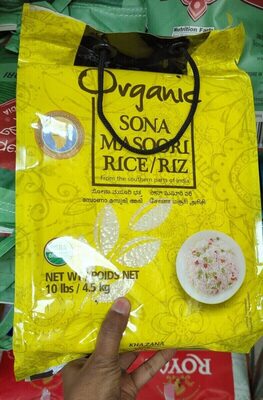 Organic Sona Masoori Rice