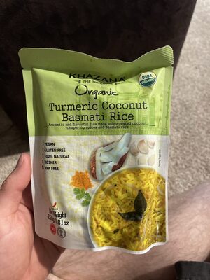 Organic Turmeric Coconut Basmati Rice, Turmeric; Coconut
