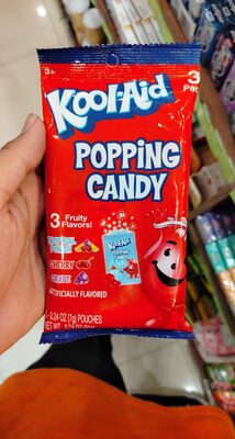 Kool-Aid 3Pk. Popping Candy Peg Bag, 0.24 Oz, Tropical Punch; Cherry; Grape
